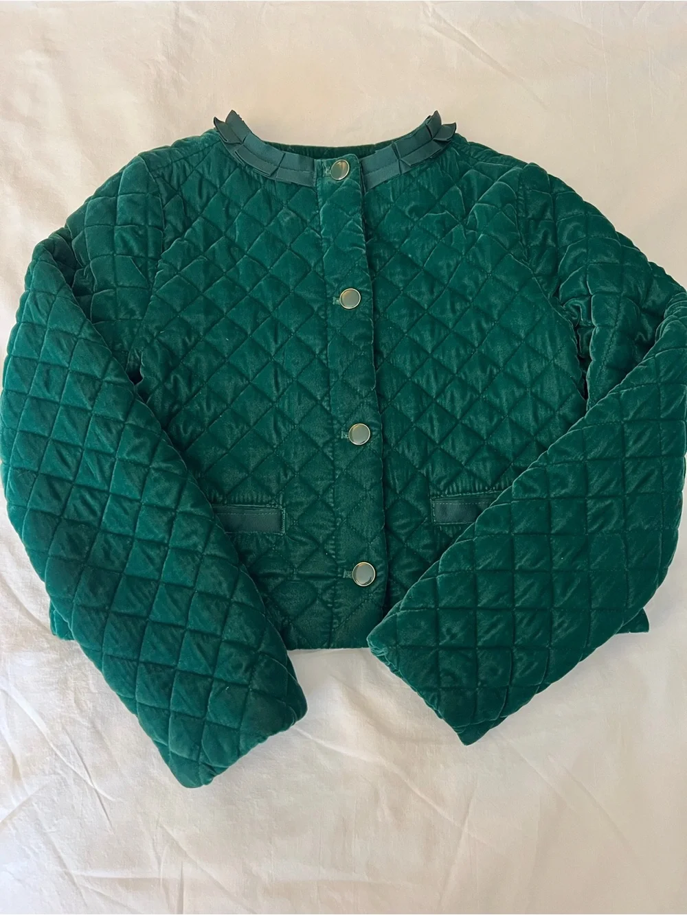 Janie and Jack Deep Green Quilted Jacket